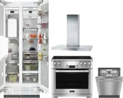 5 Piece Package Includes Refrigerator, Freezer, Range, Hood And Dishwasher