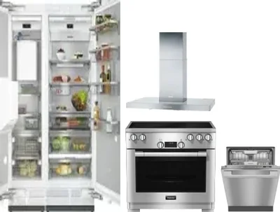 5 Piece Package Includes Refrigerator, Freezer, Range, Hood And Dishwasher