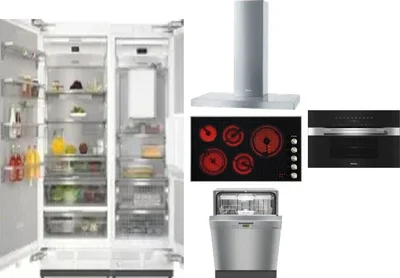 6 Piece Package Includes Refrigerator, Freezer, Cooktop, Wall Oven, Hood And Dishwasher