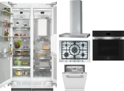 6 Piece Package Includes Refrigerator, Freezer, Cooktop, Wall Oven, Hood And Dishwasher