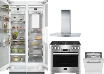 5 Piece Package Includes Refrigerator, Freezer, Range, Hood And Dishwasher