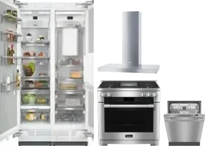 5 Piece Package Includes Refrigerator, Freezer, Range, Hood And Dishwasher