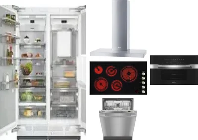 6 Piece Package Includes Refrigerator, Freezer, Cooktop, Wall Oven, Hood And Dishwasher