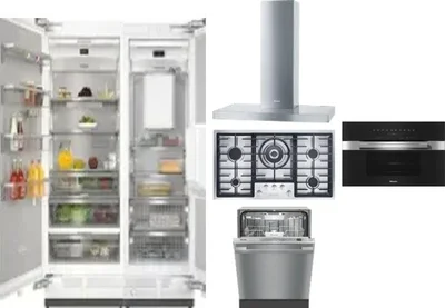 6 Piece Package Includes Refrigerator, Freezer, Cooktop, Wall Oven, Hood And Dishwasher