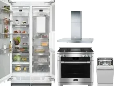 5 Piece Package Includes Refrigerator, Freezer, Range, Hood And Dishwasher