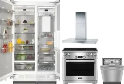 5 Piece Package Includes Refrigerator, Freezer, Range, Hood And Dishwasher