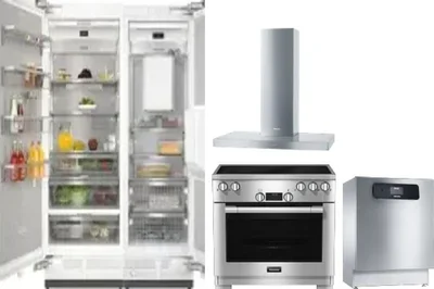 5 Piece Package Includes Refrigerator, Freezer, Range, Hood And Dishwasher