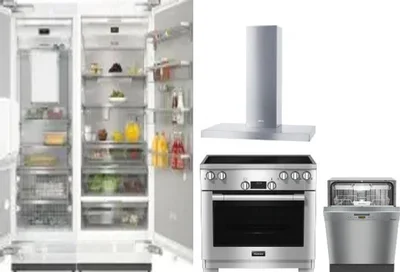 5 Piece Package Includes Refrigerator, Freezer, Range, Hood And Dishwasher