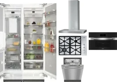 6 Piece Package Includes Refrigerator, Freezer, Cooktop, Wall Oven, Hood And Dishwasher