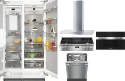 6 Piece Package Includes Refrigerator, Freezer, Cooktop, Wall Oven, Hood And Dishwasher