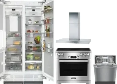 5 Piece Package Includes Refrigerator, Freezer, Range, Hood And Dishwasher