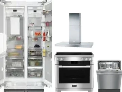 5 Piece Package Includes Refrigerator, Freezer, Range, Hood And Dishwasher