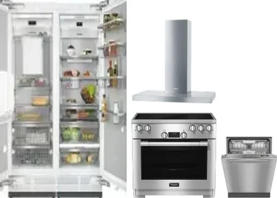 5 Piece Package Includes Refrigerator, Freezer, Range, Hood And Dishwasher