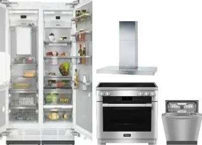 5 Piece Package Includes Refrigerator, Freezer, Range, Hood And Dishwasher