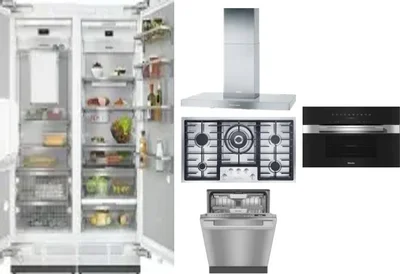 6 Piece Package Includes Refrigerator, Freezer, Cooktop, Wall Oven, Hood And Dishwasher