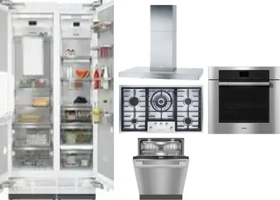 6 Piece Package Includes Refrigerator, Freezer, Cooktop, Wall Oven, Hood And Dishwasher