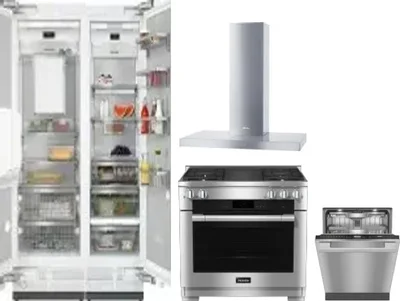 5 Piece Package Includes Refrigerator, Freezer, Range, Hood And Dishwasher