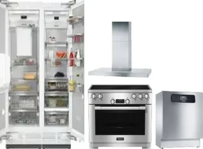 5 Piece Package Includes Refrigerator, Freezer, Range, Hood And Dishwasher