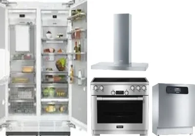 5 Piece Package Includes Refrigerator, Freezer, Range, Hood And Dishwasher