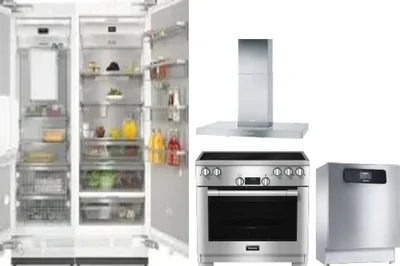 5 Piece Package Includes Refrigerator, Freezer, Range, Hood And Dishwasher