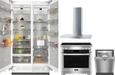 5 Piece Package Includes Refrigerator, Freezer, Range, Hood And Dishwasher