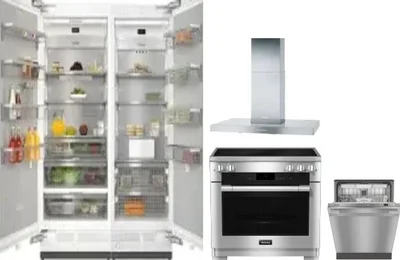 5 Piece Package Includes Refrigerator, Freezer, Range, Hood And Dishwasher