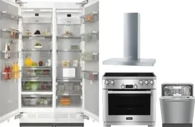 5 Piece Package Includes Refrigerator, Freezer, Range, Hood And Dishwasher
