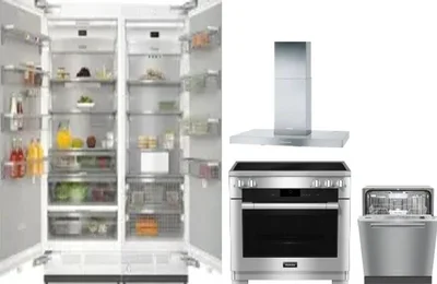5 Piece Package Includes Refrigerator, Freezer, Range, Hood And Dishwasher