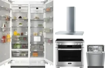 5 Piece Package Includes Refrigerator, Freezer, Range, Hood And Dishwasher