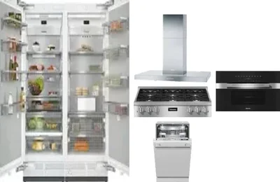6 Piece Package Includes Refrigerator, Freezer, Cooktop, Wall Oven, Hood And Dishwasher