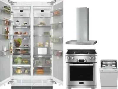 5 Piece Package Includes Refrigerator, Freezer, Range, Hood And Dishwasher