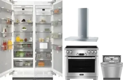 5 Piece Package Includes Refrigerator, Freezer, Range, Hood And Dishwasher
