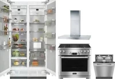 5 Piece Package Includes Refrigerator, Freezer, Range, Hood And Dishwasher