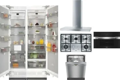 6 Piece Package Includes Refrigerator, Freezer, Cooktop, Wall Oven, Hood And Dishwasher