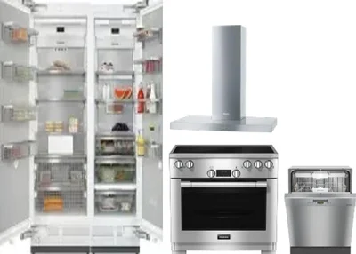 5 Piece Package Includes Refrigerator, Freezer, Range, Hood And Dishwasher