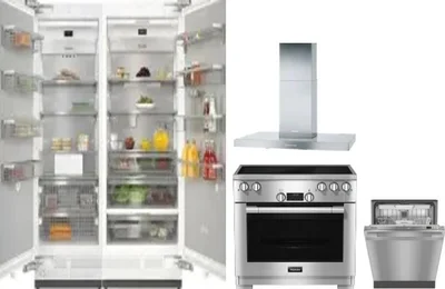 5 Piece Package Includes Refrigerator, Freezer, Range, Hood And Dishwasher