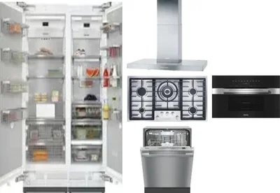 6 Piece Package Includes Refrigerator, Freezer, Cooktop, Wall Oven, Hood And Dishwasher