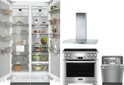 5 Piece Package Includes Refrigerator, Freezer, Range, Hood And Dishwasher