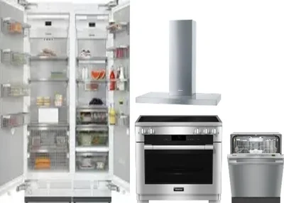 5 Piece Package Includes Refrigerator, Freezer, Range, Hood And Dishwasher