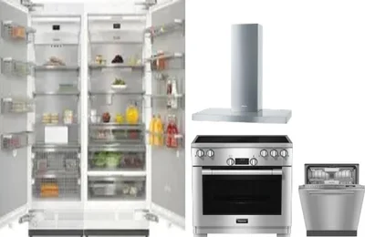 5 Piece Package Includes Refrigerator, Freezer, Range, Hood And Dishwasher