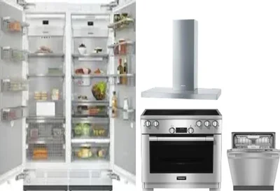5 Piece Package Includes Refrigerator, Freezer, Range, Hood And Dishwasher