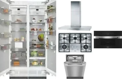 6 Piece Package Includes Refrigerator, Freezer, Cooktop, Wall Oven, Hood And Dishwasher