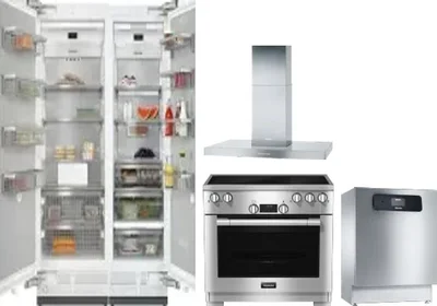 5 Piece Package Includes Refrigerator, Freezer, Range, Hood And Dishwasher