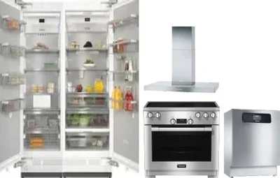 5 Piece Package Includes Refrigerator, Freezer, Range, Hood And Dishwasher