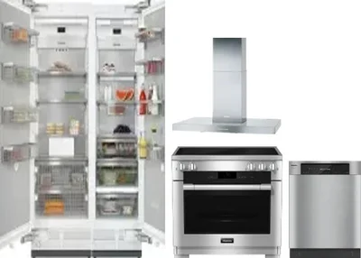 5 Piece Package Includes Refrigerator, Freezer, Range, Hood And Dishwasher