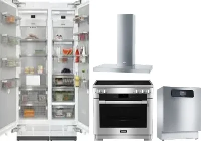 5 Piece Package Includes Refrigerator, Freezer, Range, Hood And Dishwasher