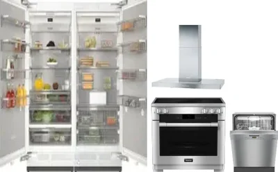 5 Piece Package Includes Refrigerator, Freezer, Range, Hood And Dishwasher