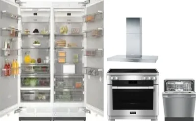5 Piece Package Includes Refrigerator, Freezer, Range, Hood And Dishwasher