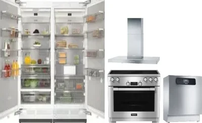 5 Piece Package Includes Refrigerator, Freezer, Range, Hood And Dishwasher