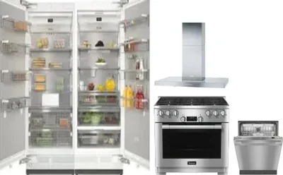 5 Piece Package Includes Refrigerator, Freezer, Range, Hood And Dishwasher